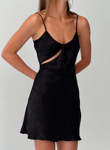 Linger Bias Cut Dress Black Product Image