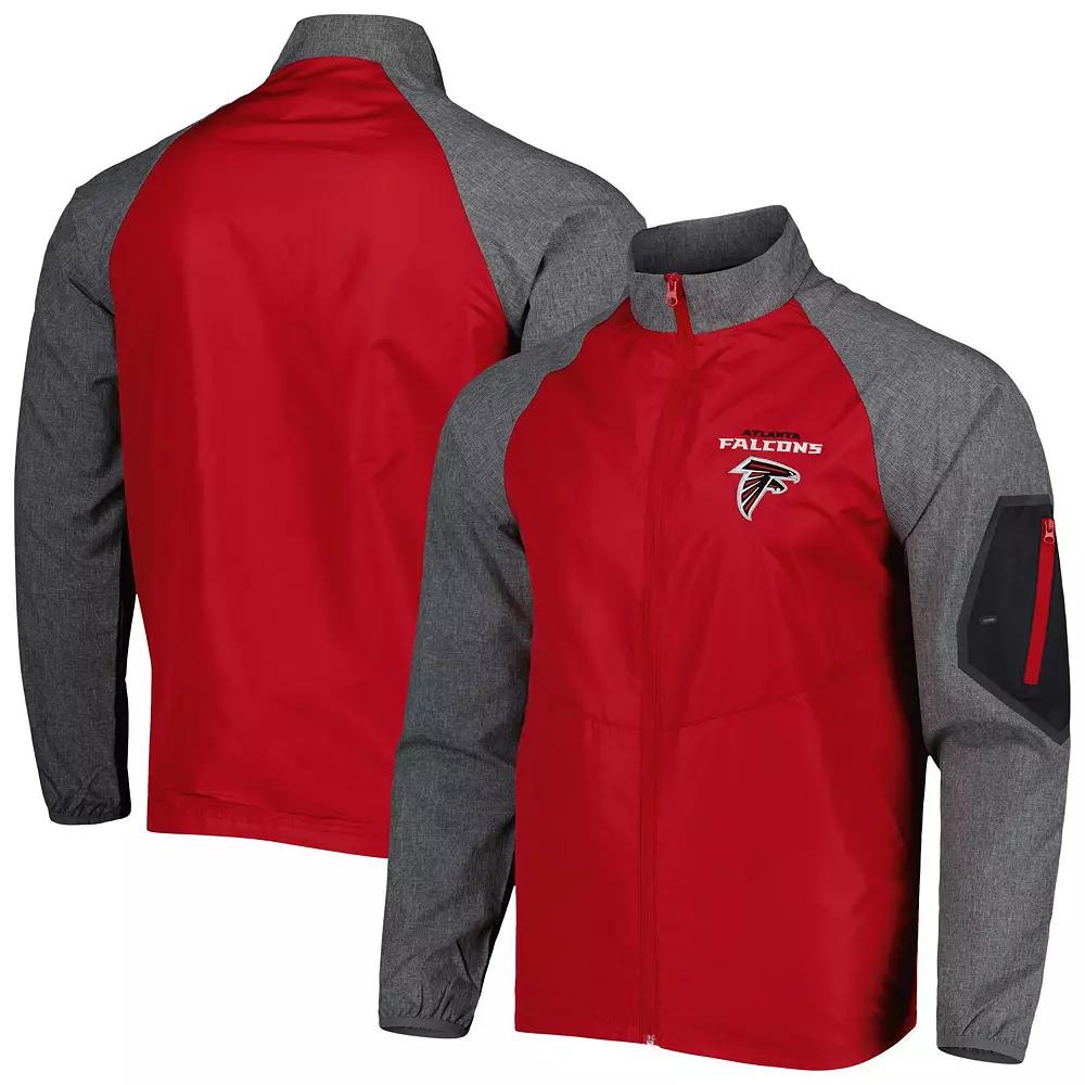 Men's Dunbrooke Red Atlanta Falcons Hurricane Raglan Full-Zip Windbreaker Jacket, Size: Small Product Image