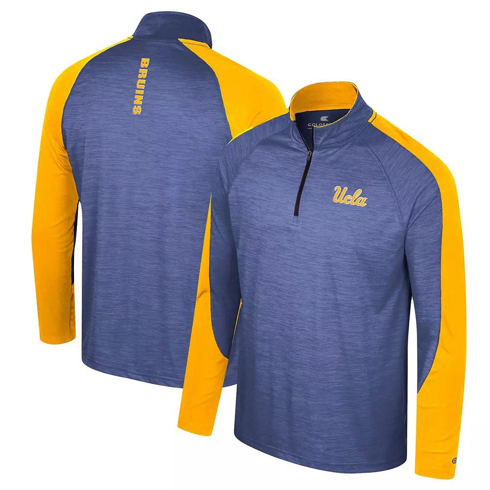 Men's Colosseum Blue UCLA Bruins Langmore Raglan Quarter-Zip Top, Size: XL Product Image