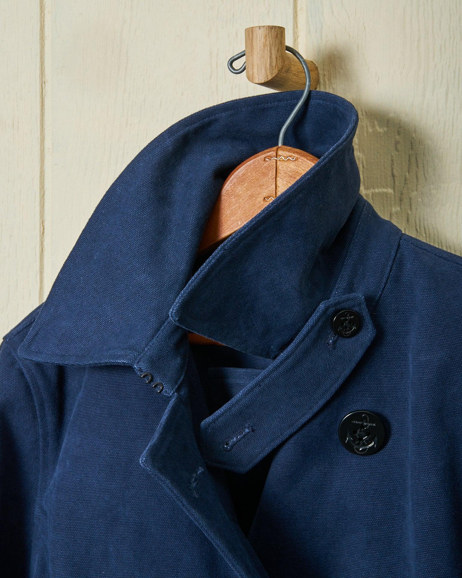 Women's Cropped Peacoat in Navy Product Image