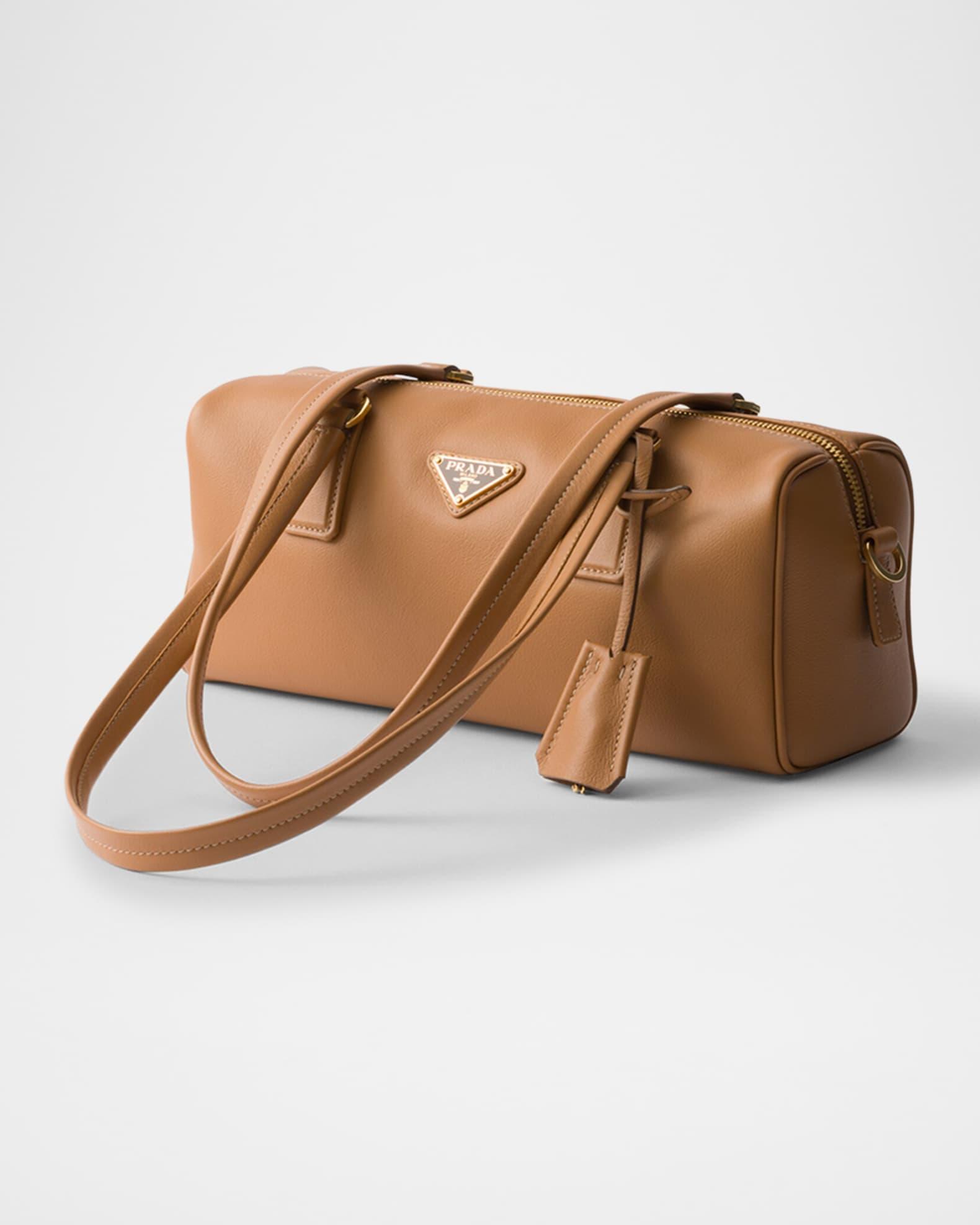 Medium Leather Top-Handle Bag with Padlock Product Image