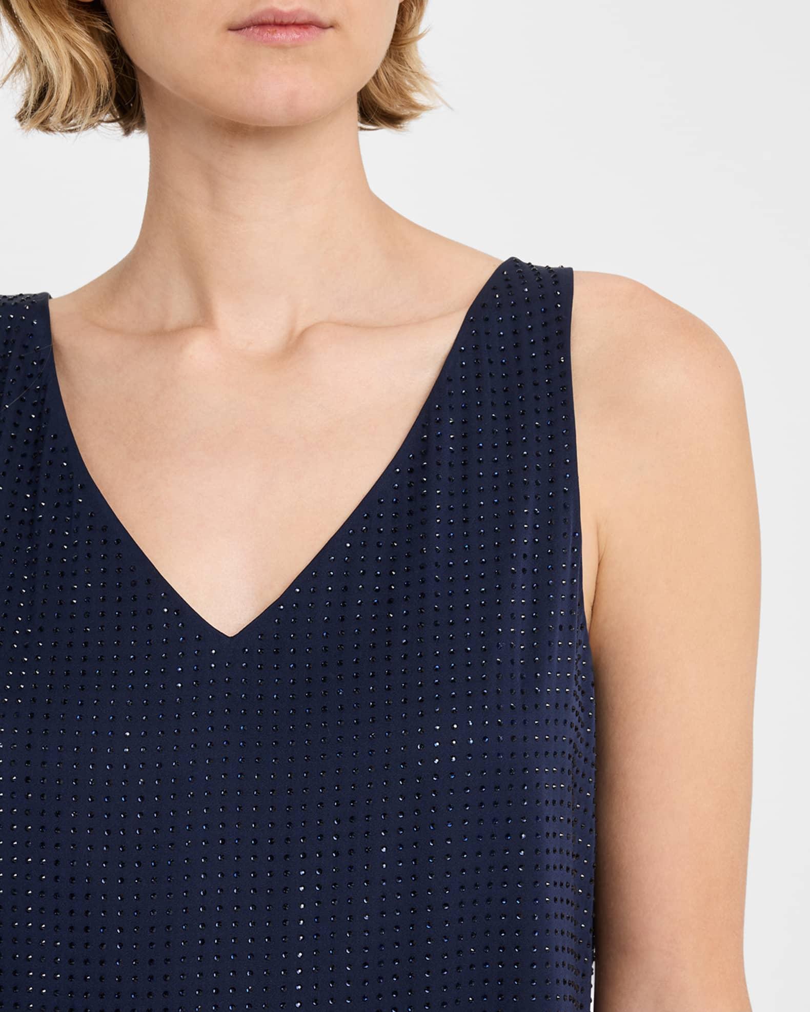 Sleeveless Rhinestone Blouse Product Image