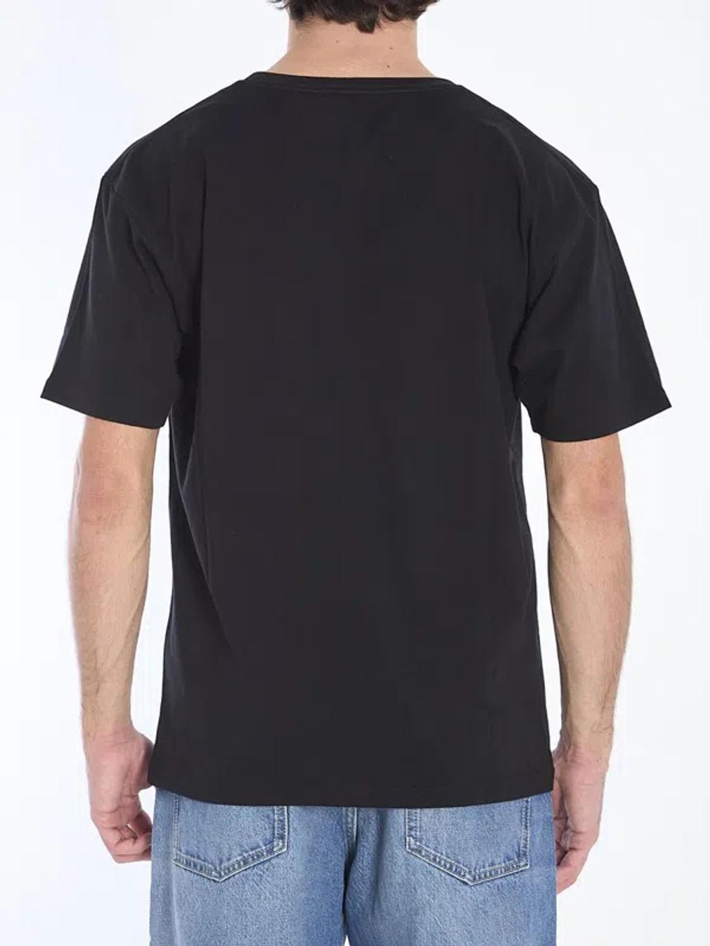VALENTINO Crew Neck Short Sleeves T-shirts In Black Product Image