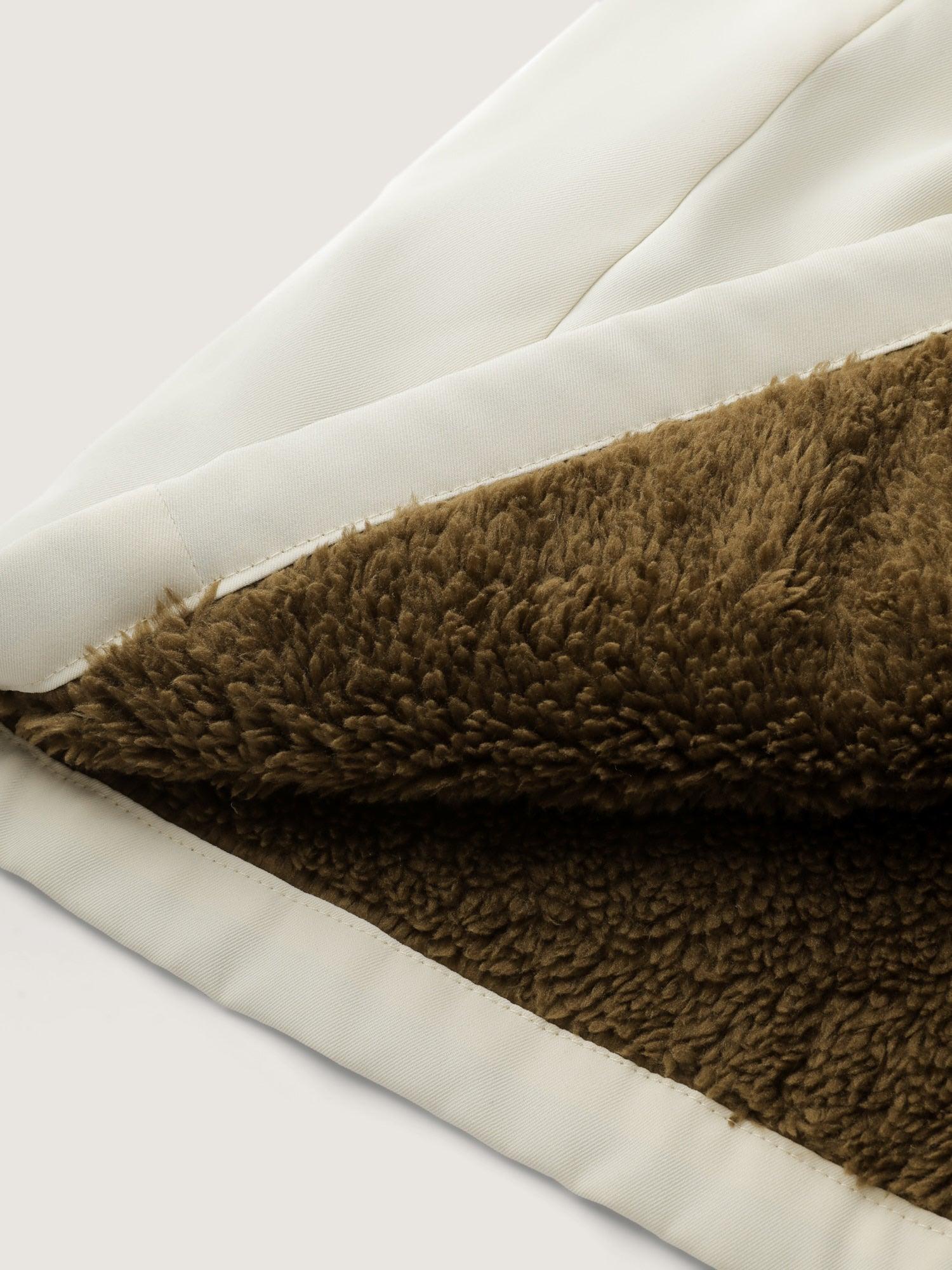 Fur Collar Adjustable Drawstring Quilted Jacket Female Product Image