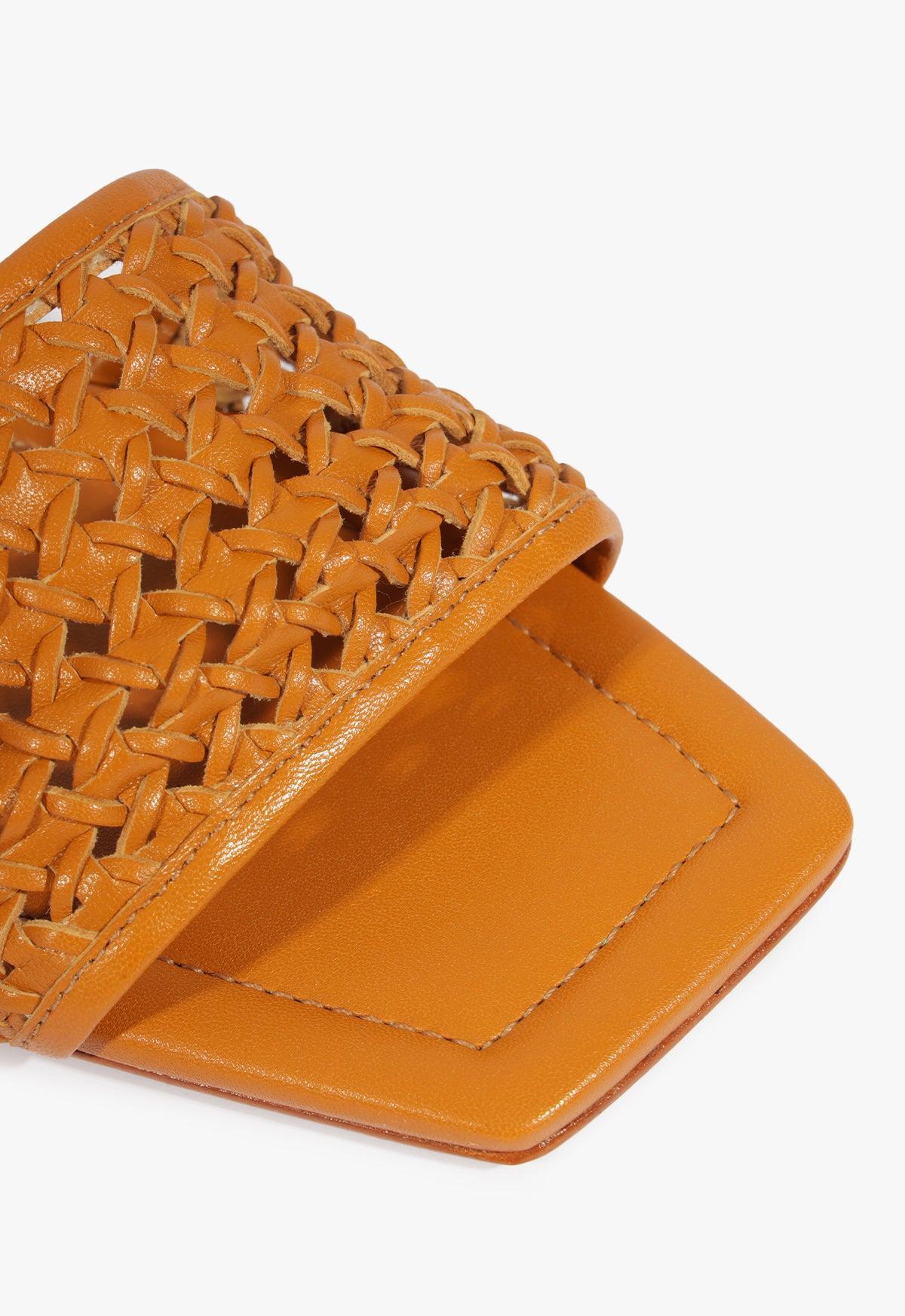 Juliet White Leather Flat Sandal Product Image