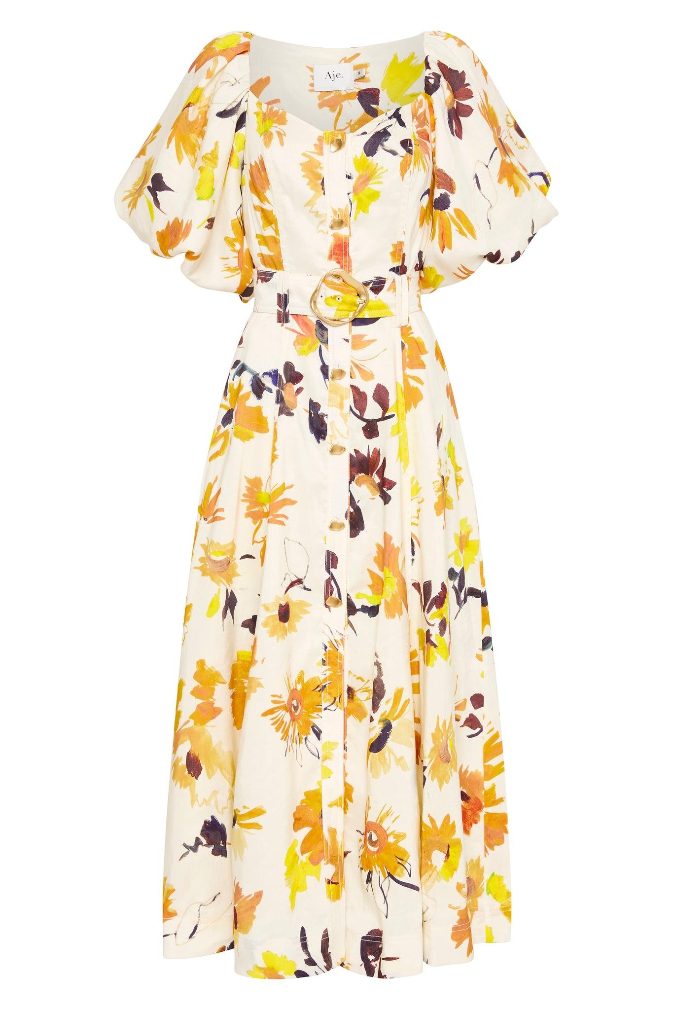 Soleil Belted Midi Dress Product Image