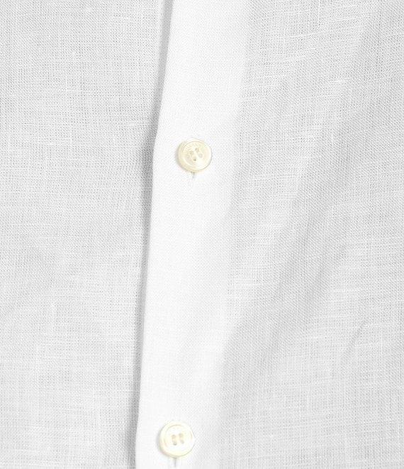 Murano Baird McNutt Linen Slim Fit Solid Long Sleeve Woven Shirt Product Image