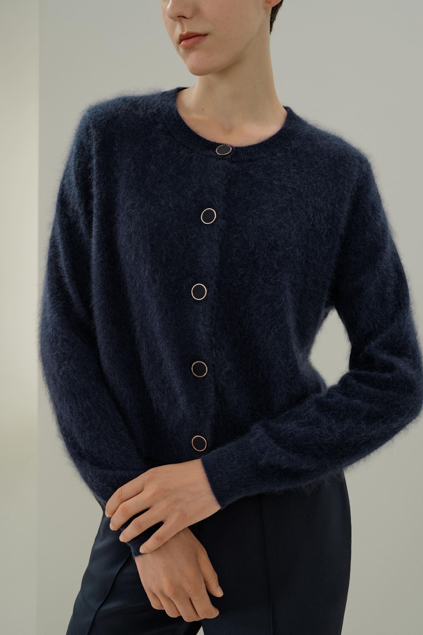 Ultra-Soft Brushed Cashmere Cardigan Product Image