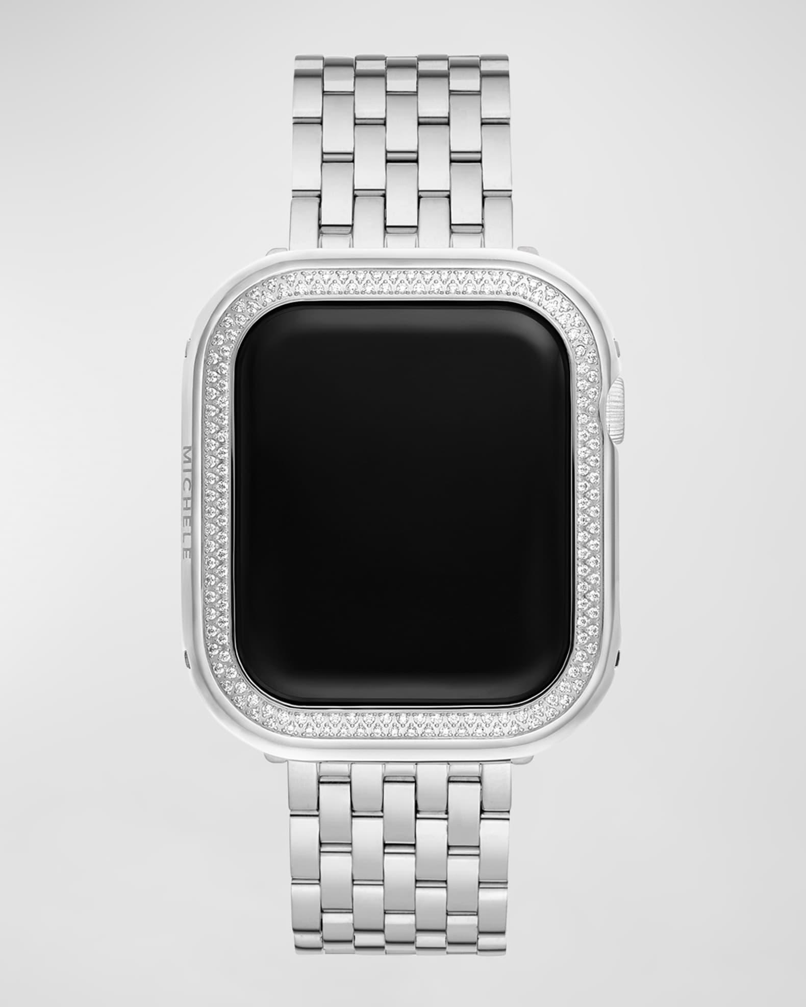 Diamond Apple Watch Case in Stainless Steel, 45mm Product Image