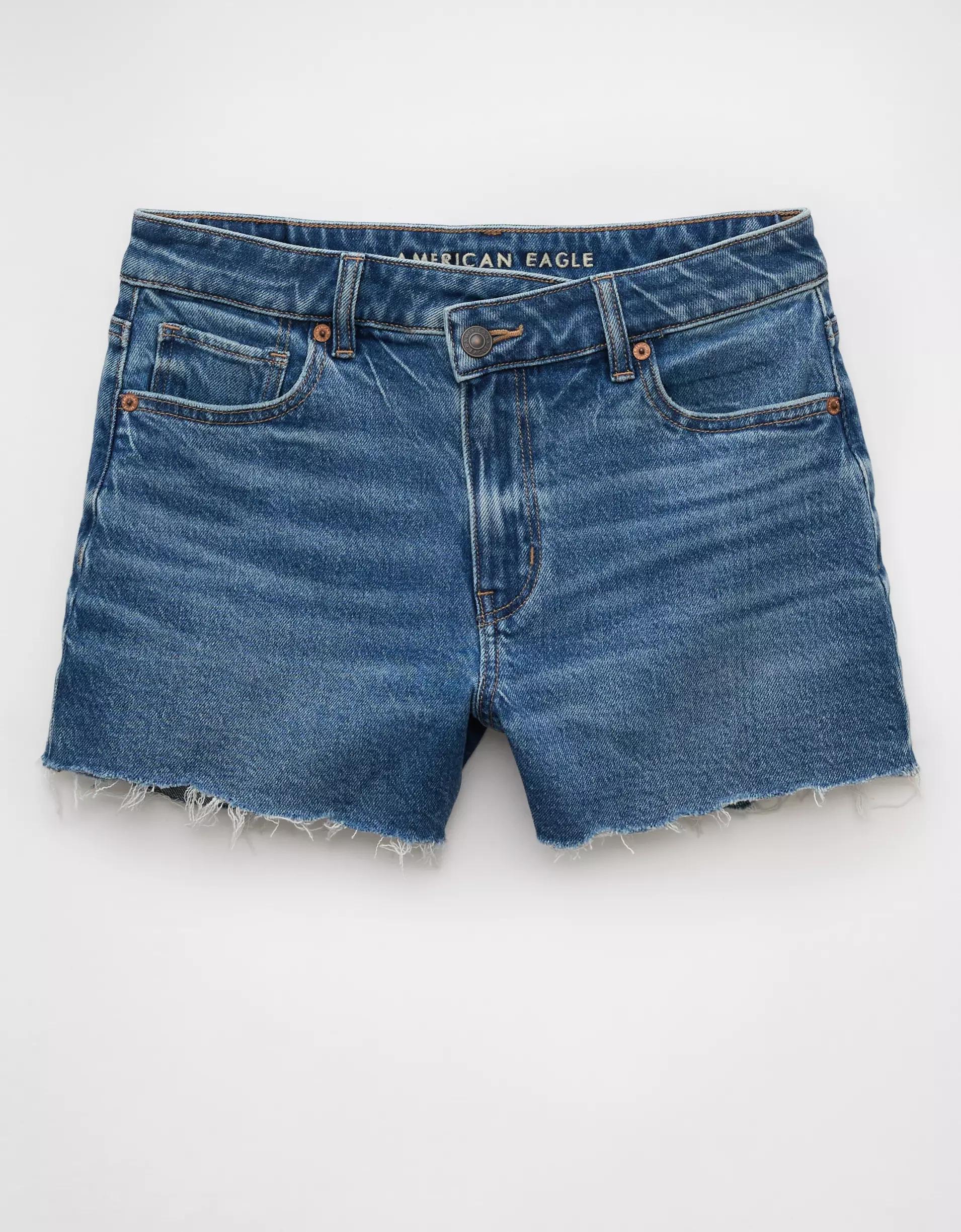 AE Stretch Crossover Denim Mom Short Product Image