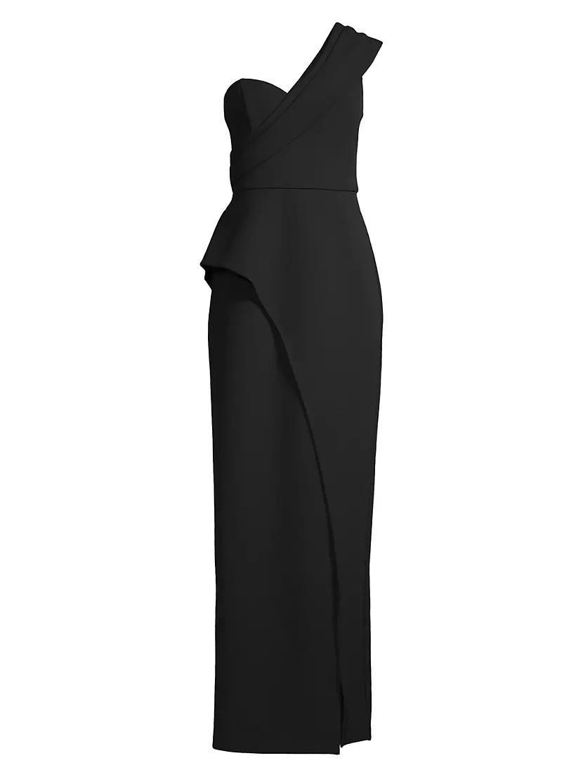 Aidan Mattox Asymmetric One Shoulder Column Gown Product Image