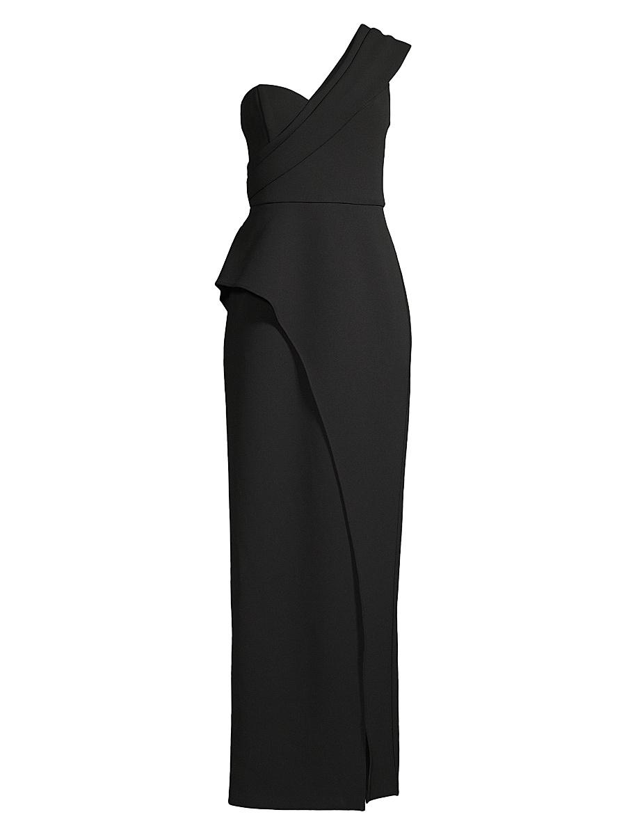 Aidan Mattox Asymmetric One Shoulder Column Gown Product Image