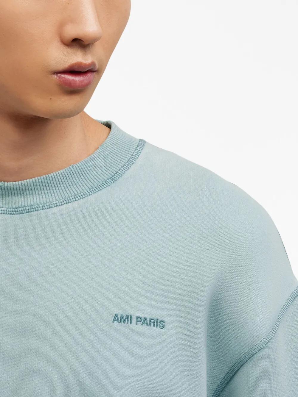 embroidered-logo cotton sweatshirt  Product Image