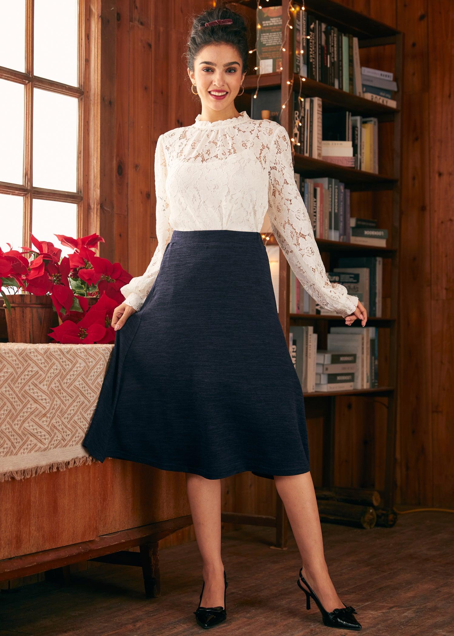 Excellence Attained Knit Midi Skirt Product Image