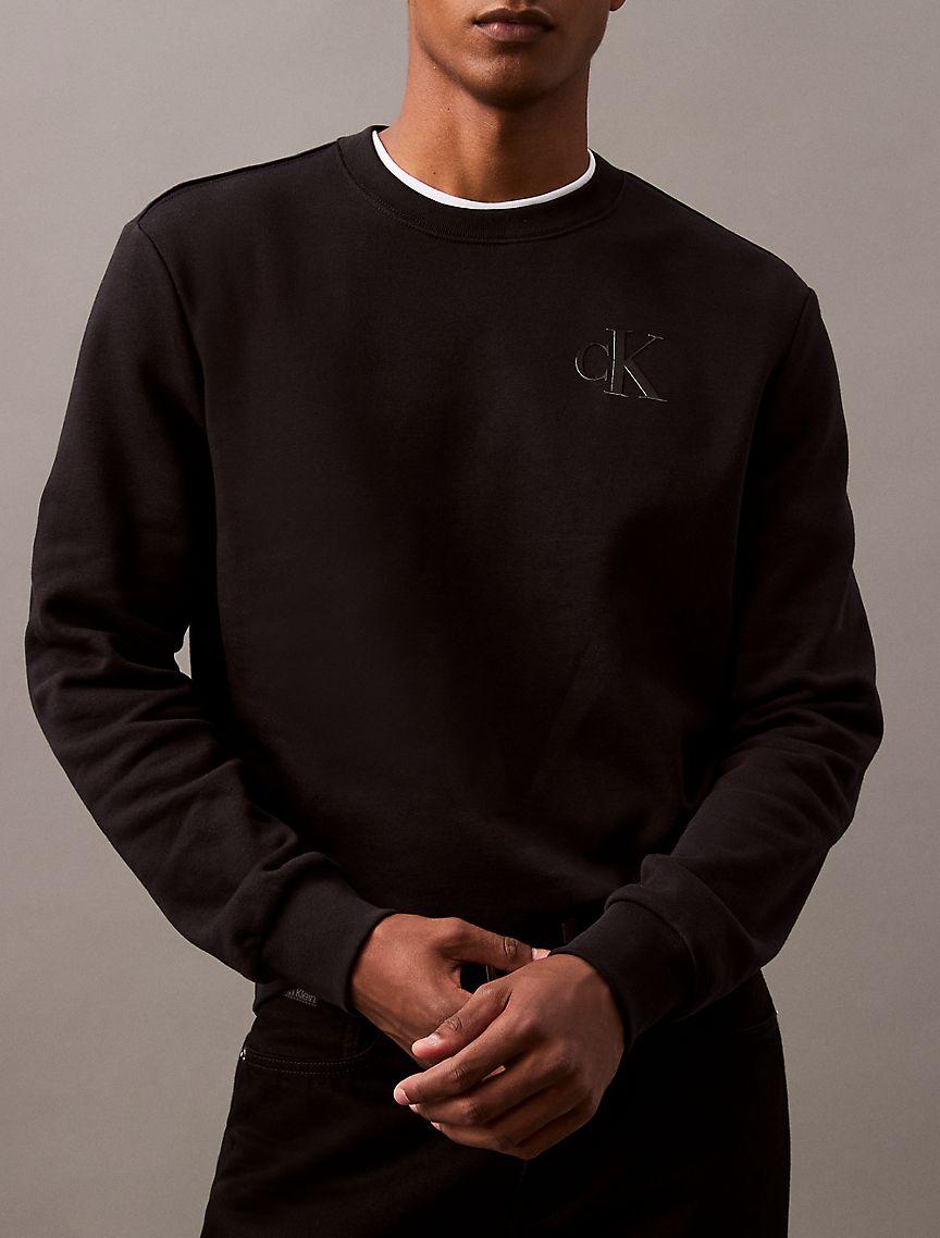 Monogram Logo Crewneck Fleece Sweatshirt Product Image