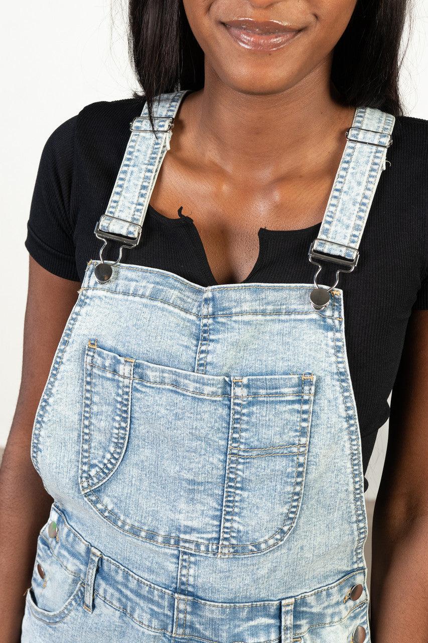 Washed Cuffed Boyfriend Shortall Product Image