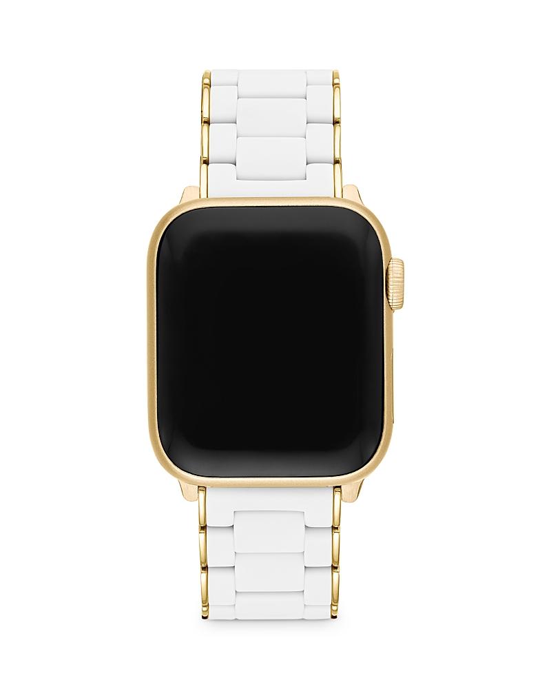 38/40mm Silicone-Wrapped Bracelet Band for Apple Watch, Black/Gold Product Image
