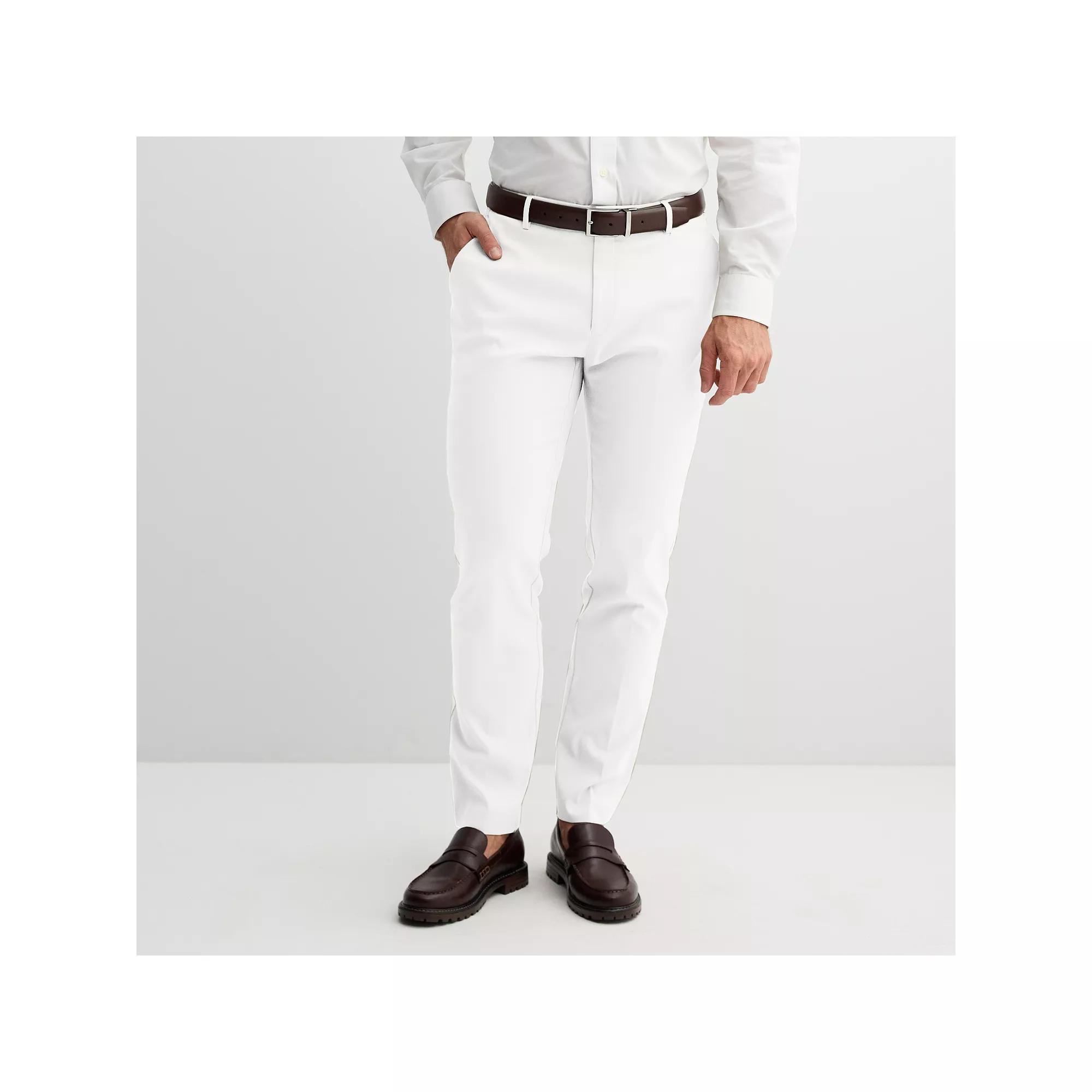 Men's Apt. 9® Premier Flex Slim-Fit Stretch Dress Pants, Size: 38 X 32, White Product Image