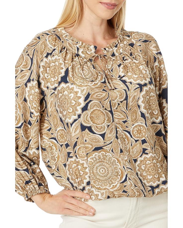Women's Tommy Hilfiger Paisley Floral Ruffle Neck Top Product Image