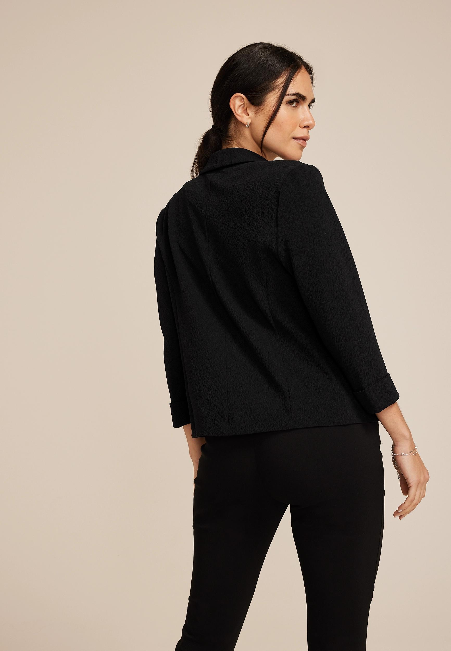 Versa Open Front Cropped Blazer Product Image