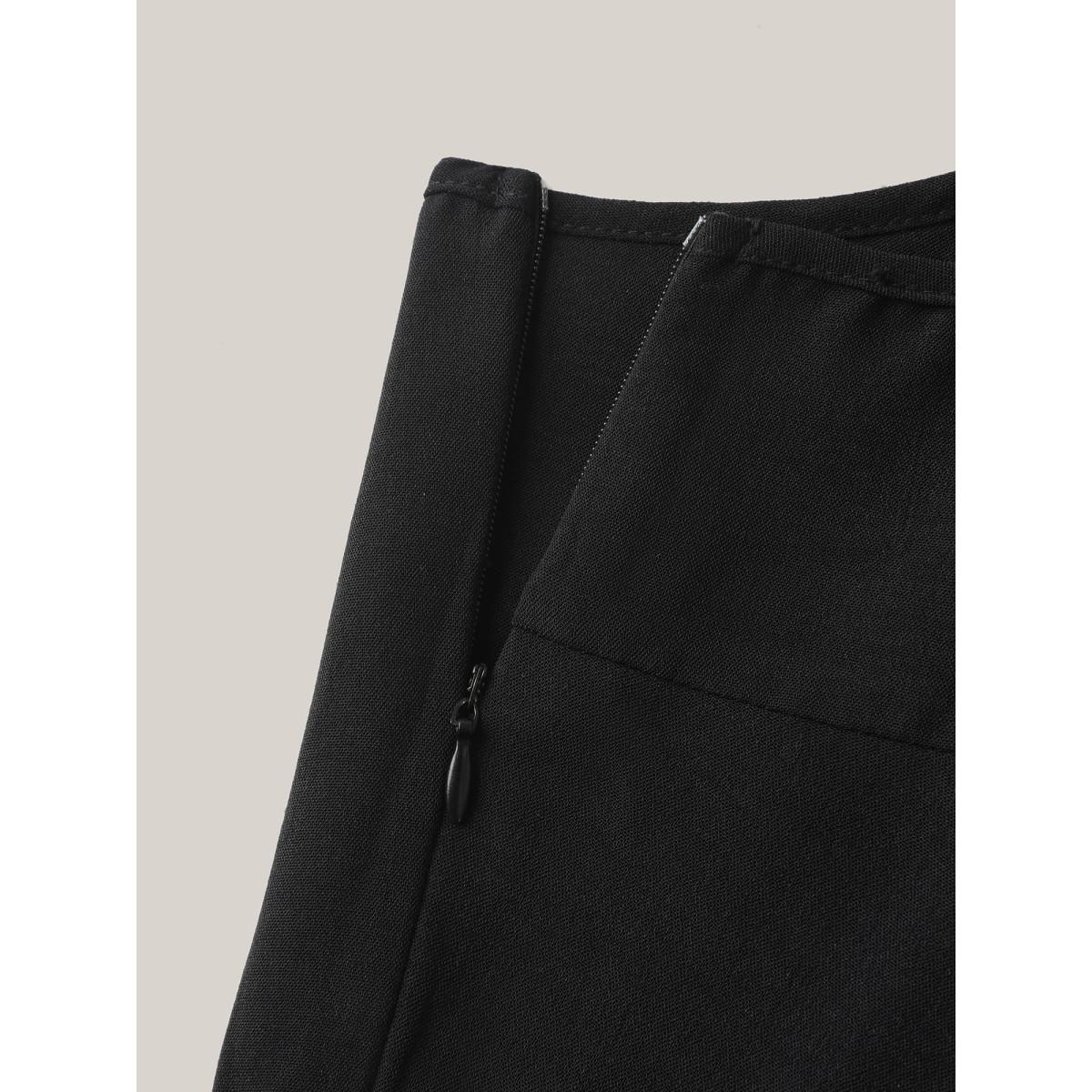 Plus Size Black Lace Trim Solid Wide Leg Jumpsuit Women Sleeveless Non Vacation Loose Jumpsuits BloomChic 10/M Product Image