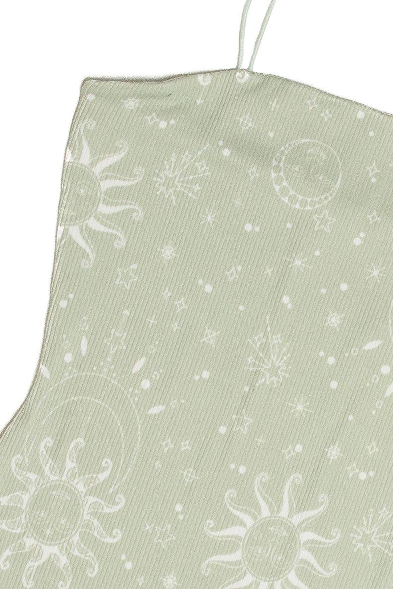 Sage Green Celestial Mini Dress Product Image