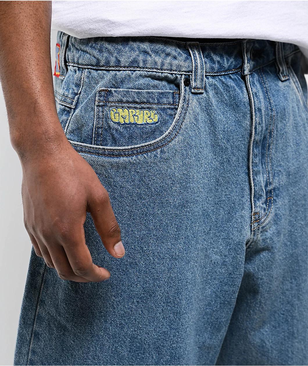 Empyre Grey Wash Ultra Loose Skate Jeans Product Image