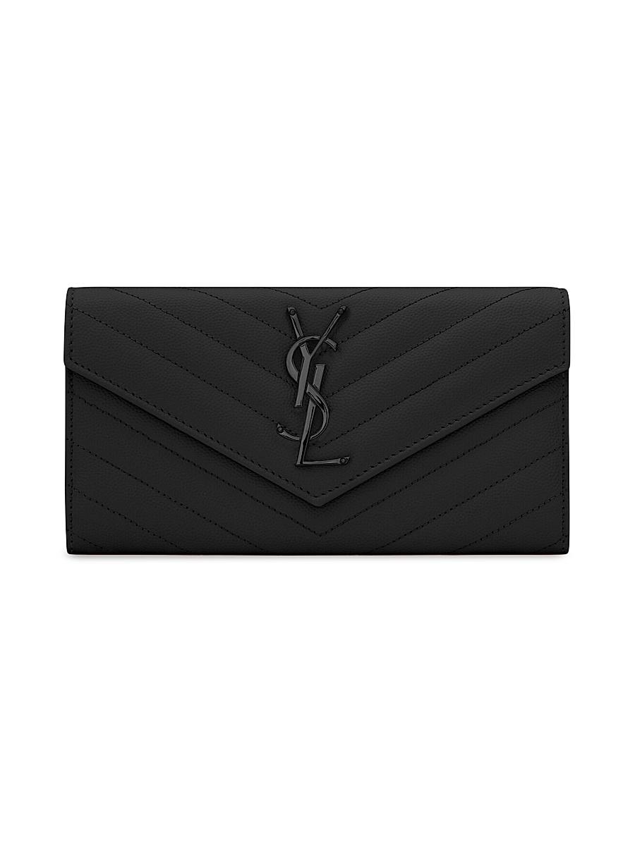 Womens Cassandre Matelasse Large Flap Wallet in Grain De Poudre Embossed Leather Product Image