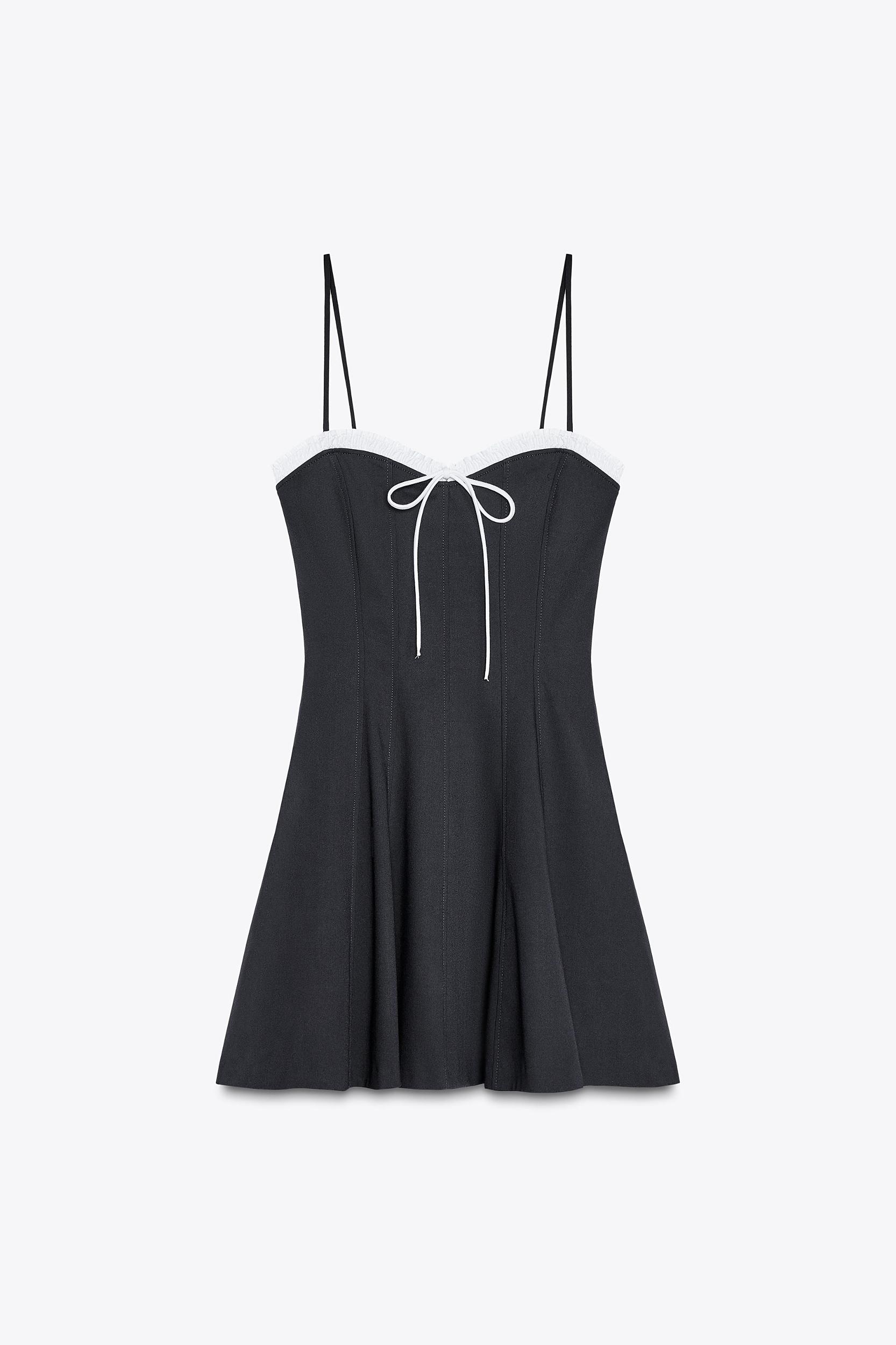 BOW RUFFLE STRAPPY DRESS Product Image