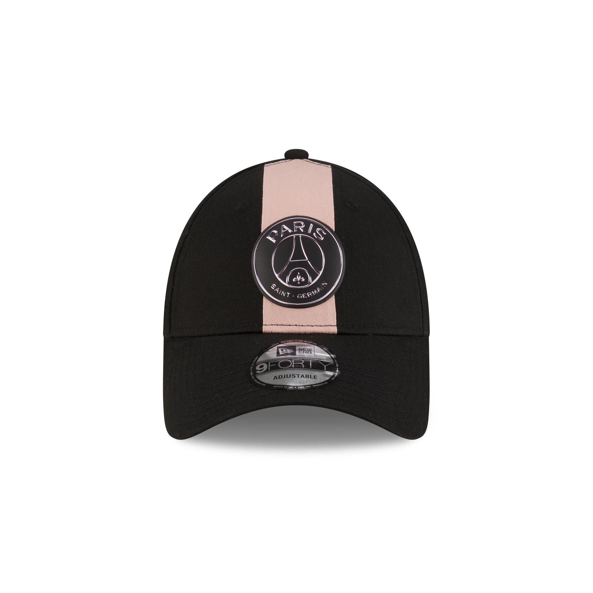Paris Saint-Germain Black Contrast Panel 9FORTY Adjustable Hat Male Product Image