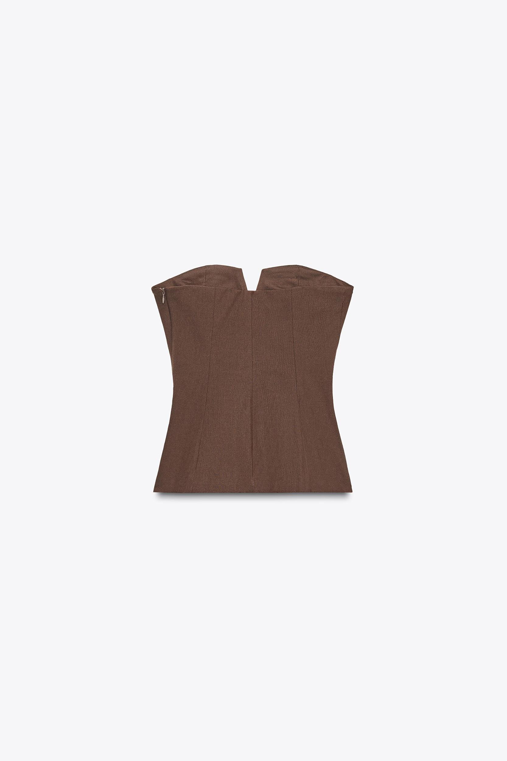 LINEN-LOOK BANDEAU TOP Product Image