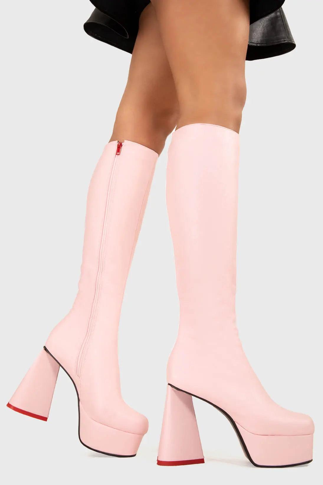 Sweet Talker Platform Knee High Boots Product Image