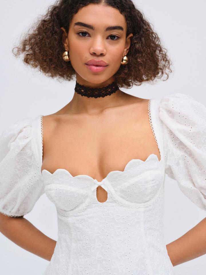 Marseille Mini Dress — White Product Image