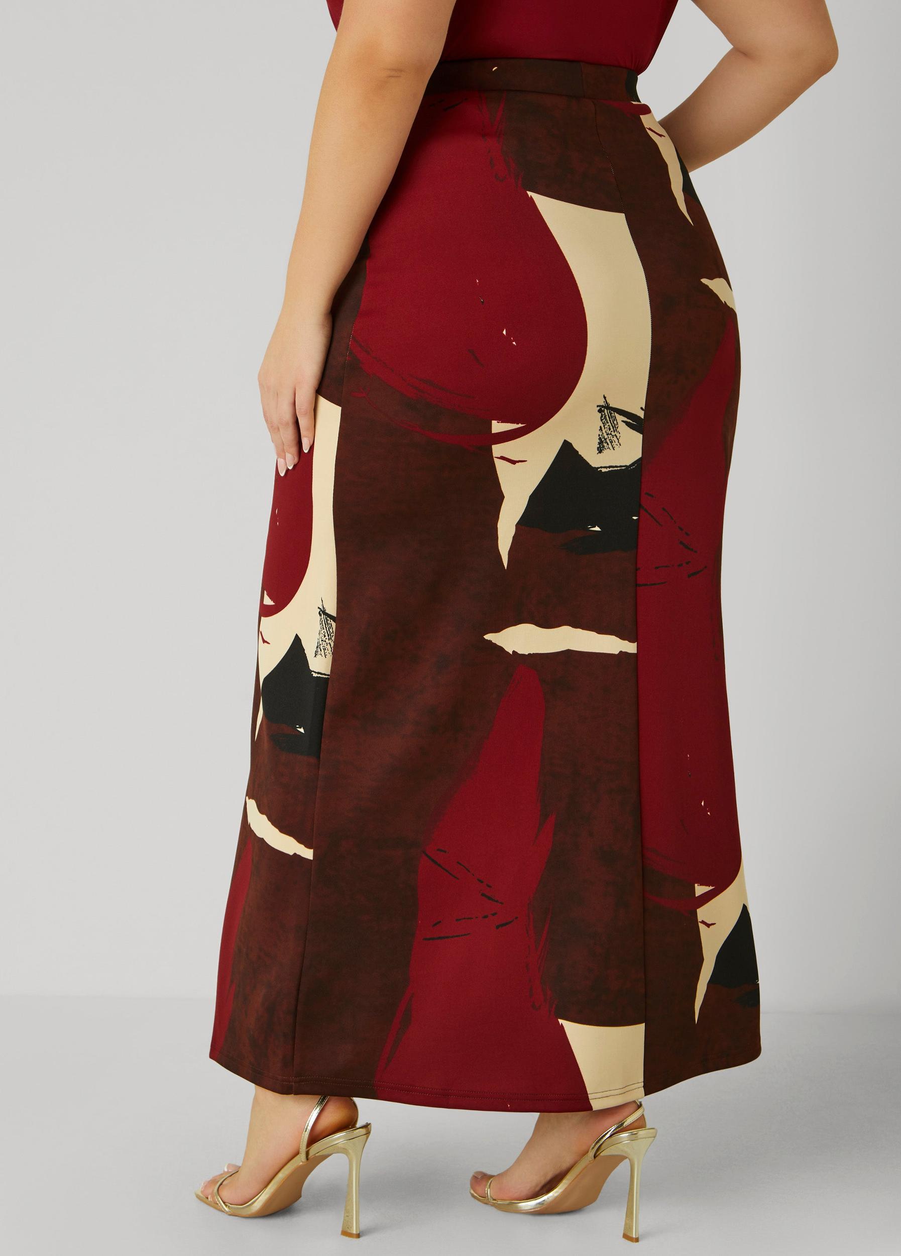 Abstract Print Maxi Skirt Product Image