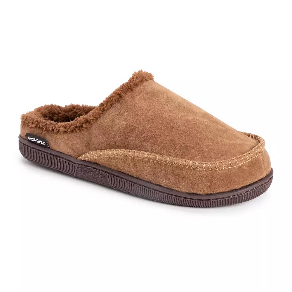 MUK LUKS Matt Printed Berber Men's Suede Clogs,  Product Image