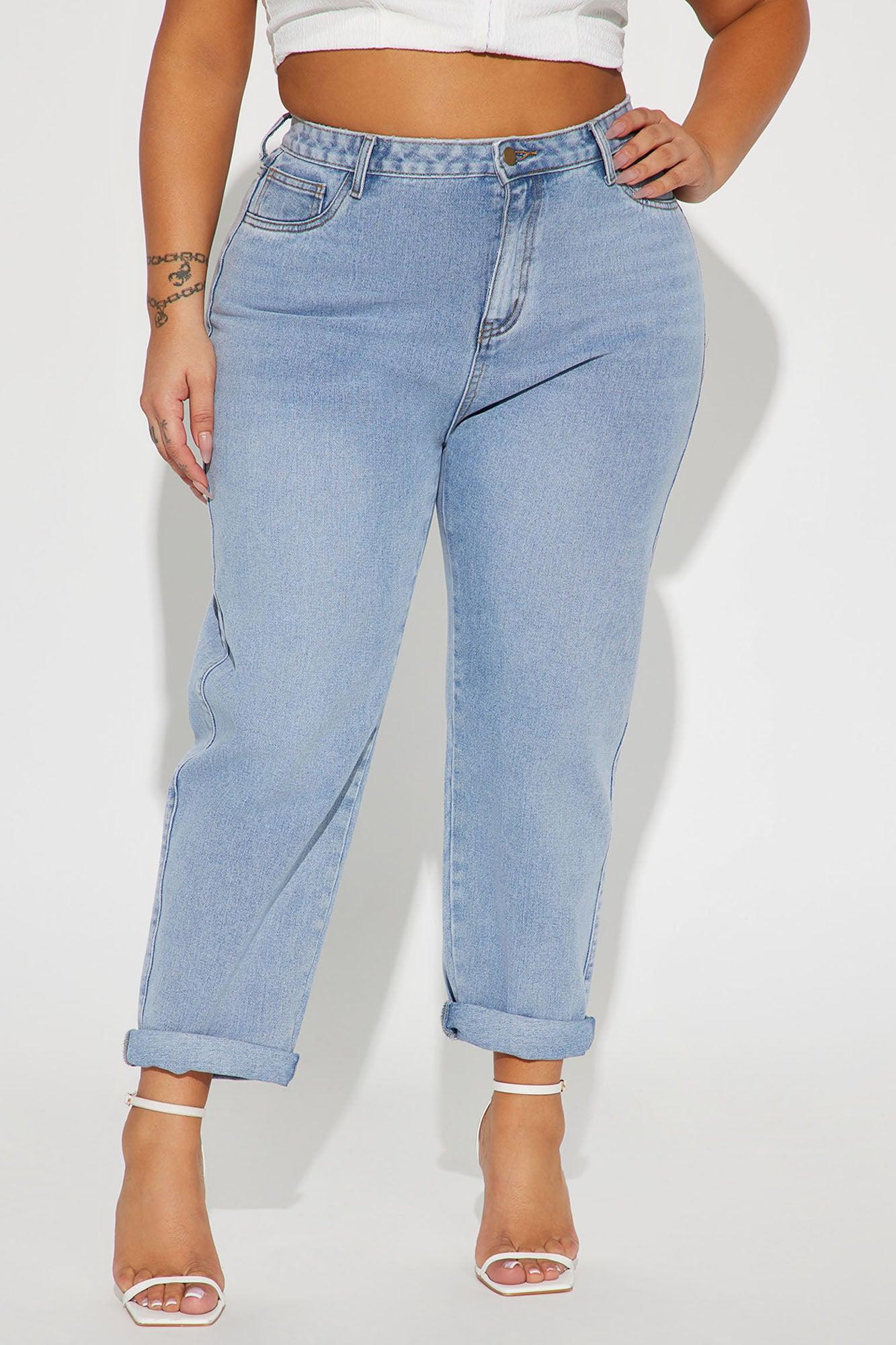 So Far So Good Non Stretch Mom Jeans - Light Wash Product Image