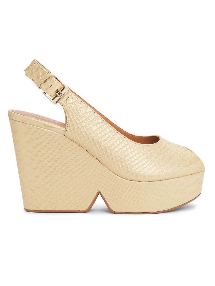 Womens Dylan Leather Platform Sandals Product Image