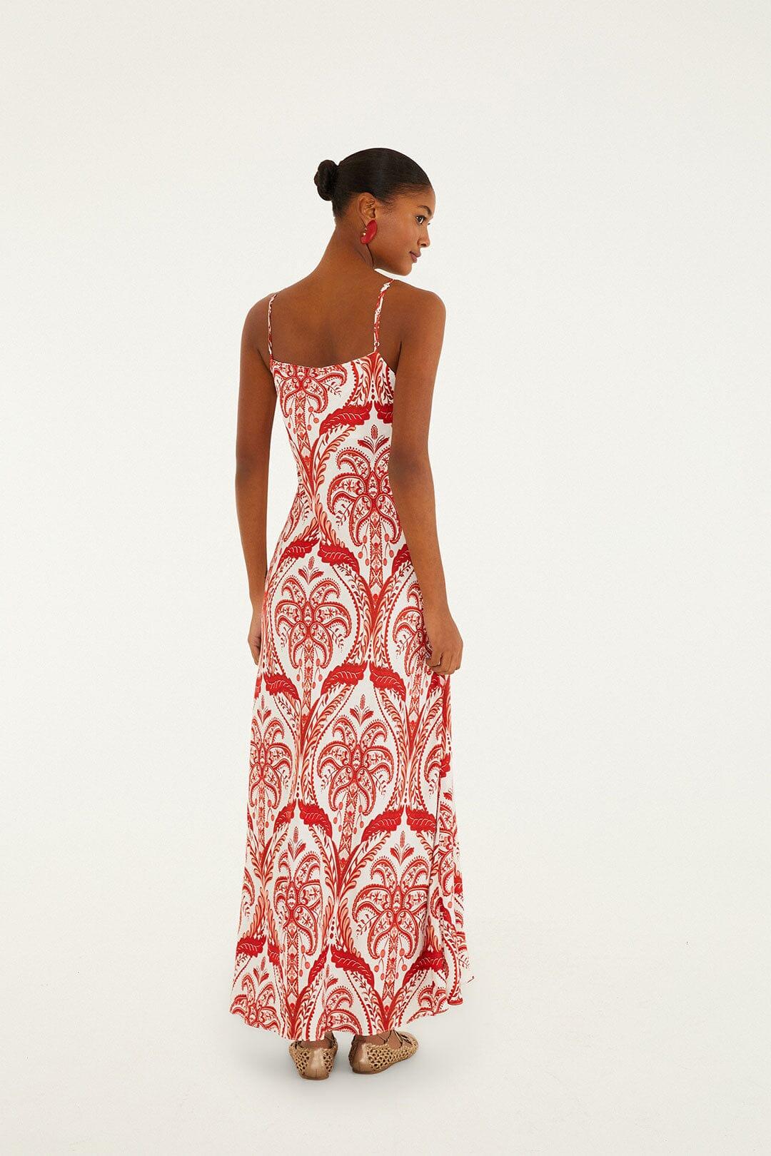 Off-White Tropical Cameo Slip Lenzing™ Ecovero™ Maxi Dress Product Image