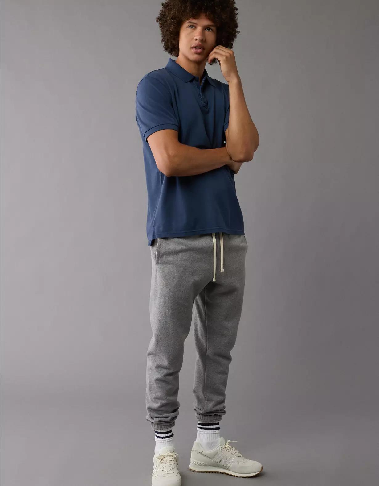 AE Lived-In Pique Polo Shirt Product Image