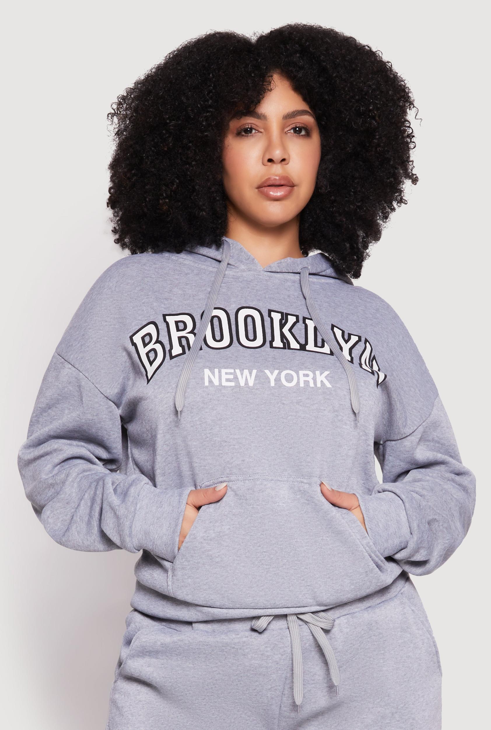 Womens Plus Size Fleece Brooklyn Pullover Hoodie Product Image