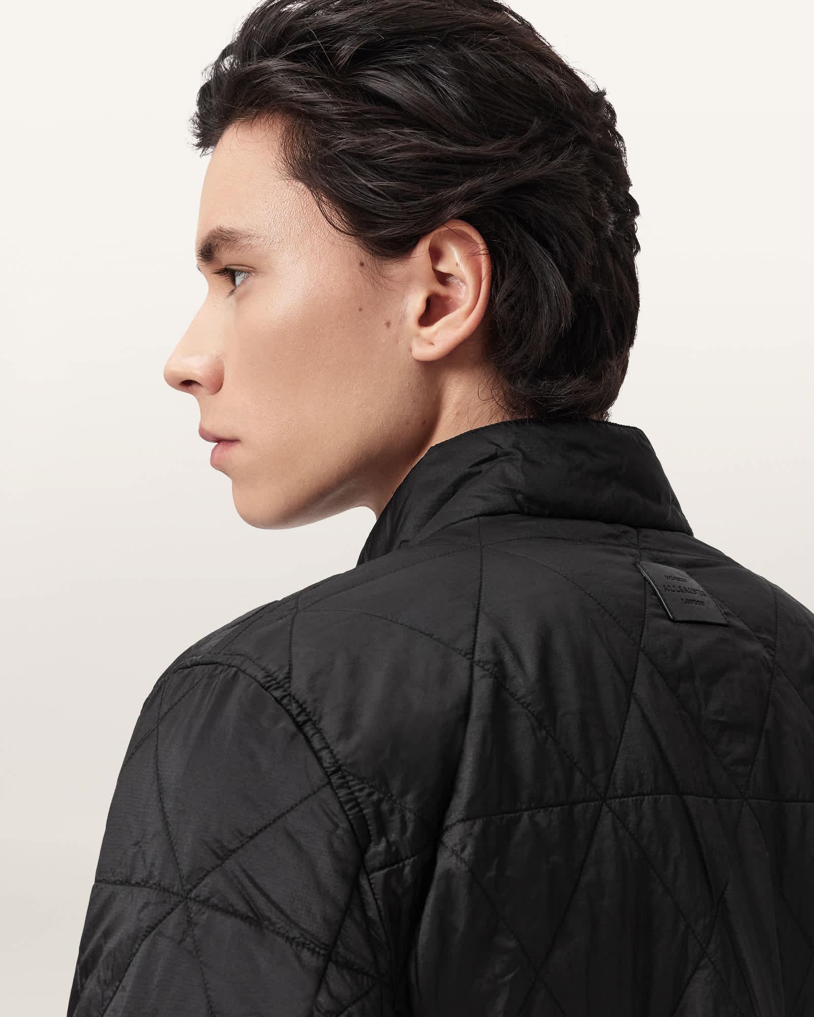 Tribex Matte Quilted Jacket Black | ALLSAINTS US Product Image