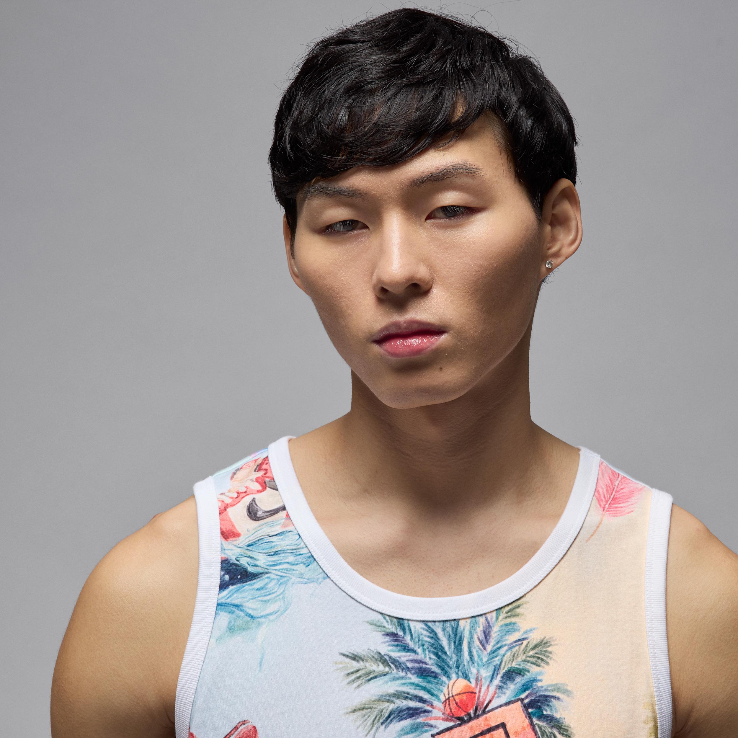 Jordan Mens Jordan Flight Essential Flamingo Tank - Mens Black/White Product Image