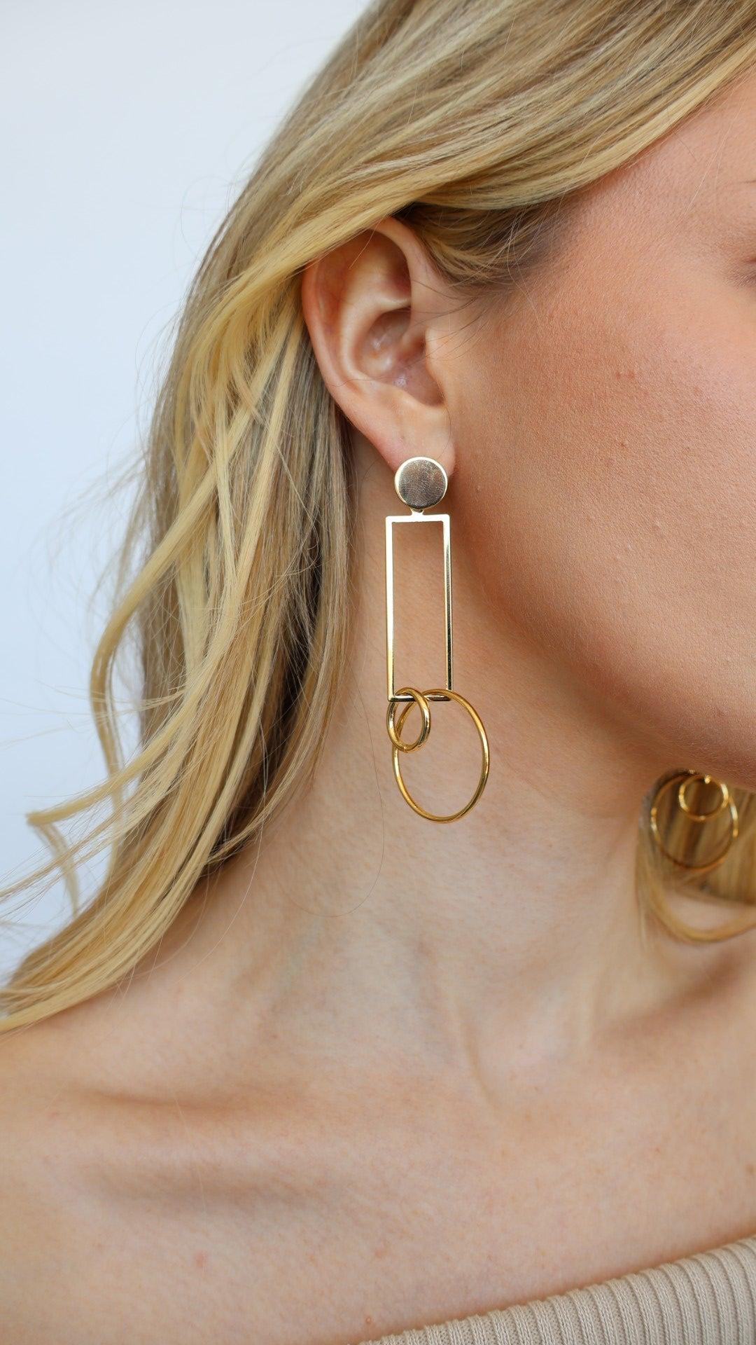 Geometric Drop Earrings Product Image