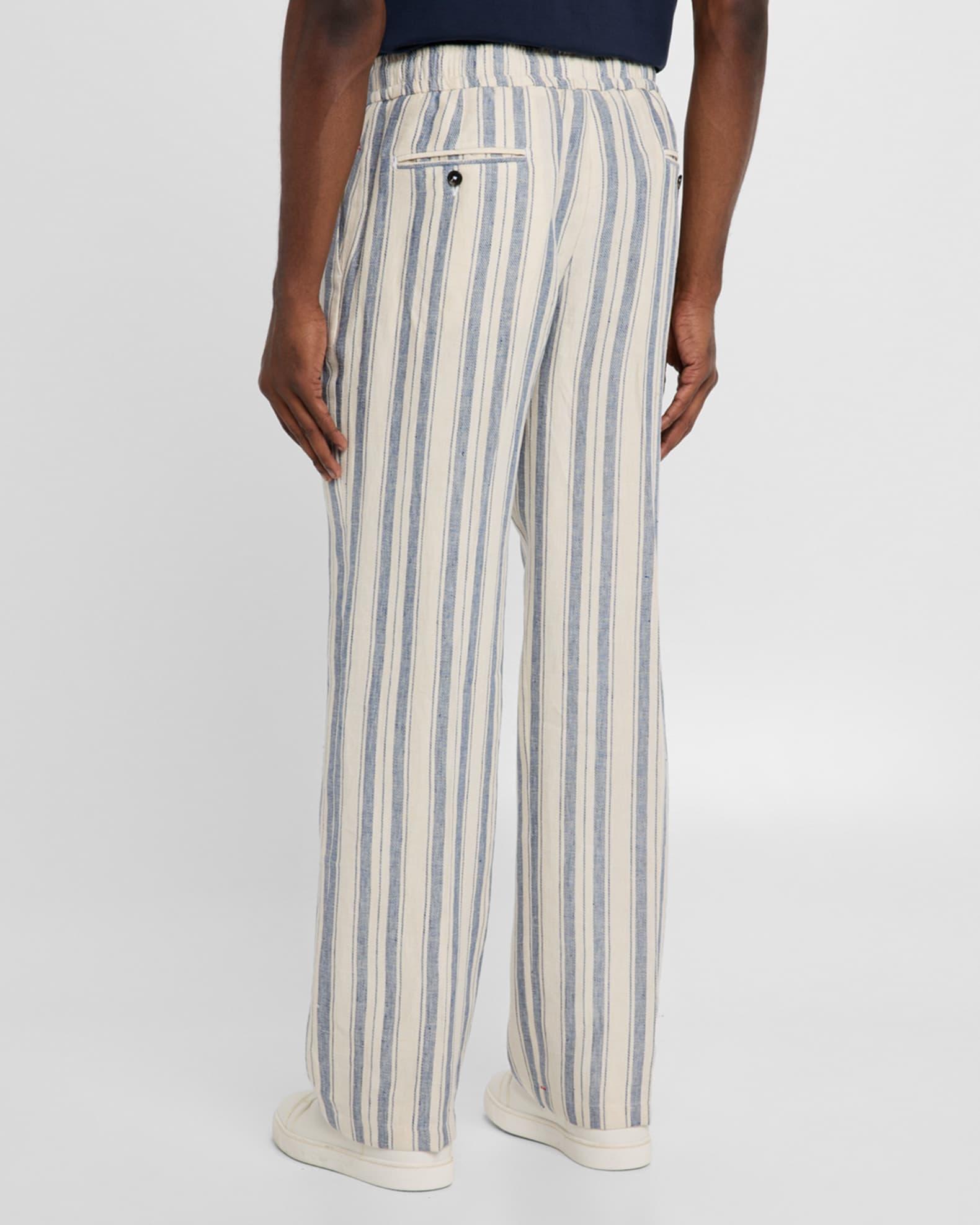 Men's Linen Multi-Stripe Pull-On Pants Product Image