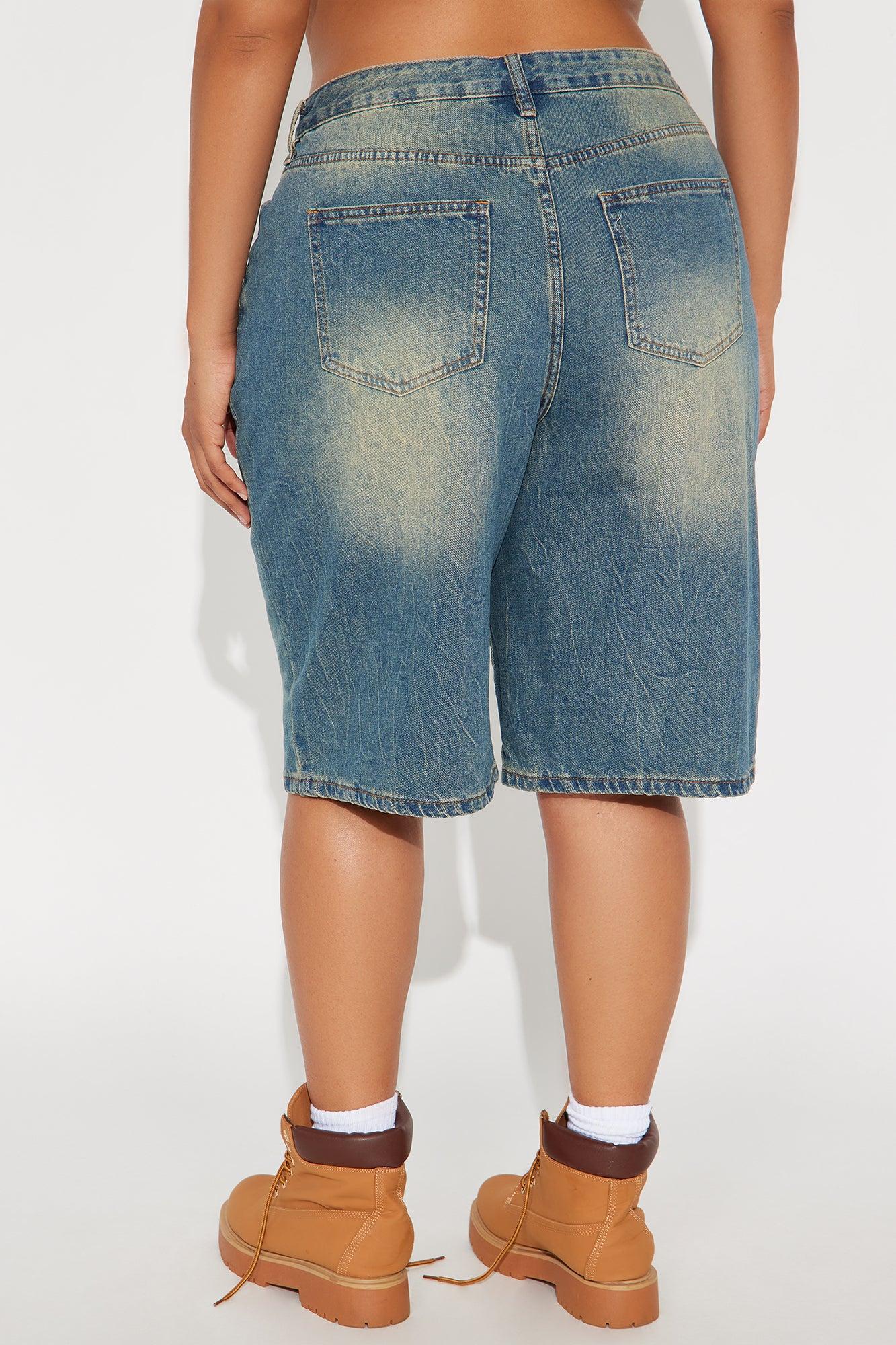 Someone Else Tinted Denim Jorts - Vintage Wash Female Product Image