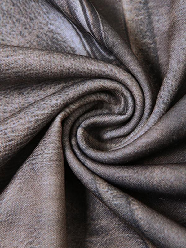 All Over Print Off Shoulder Flower Decor Ruched Mini Dress Product Image