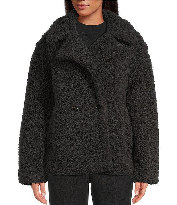 UGG® Gertrude Faux Fur Double Breasted Teddy Coat Product Image