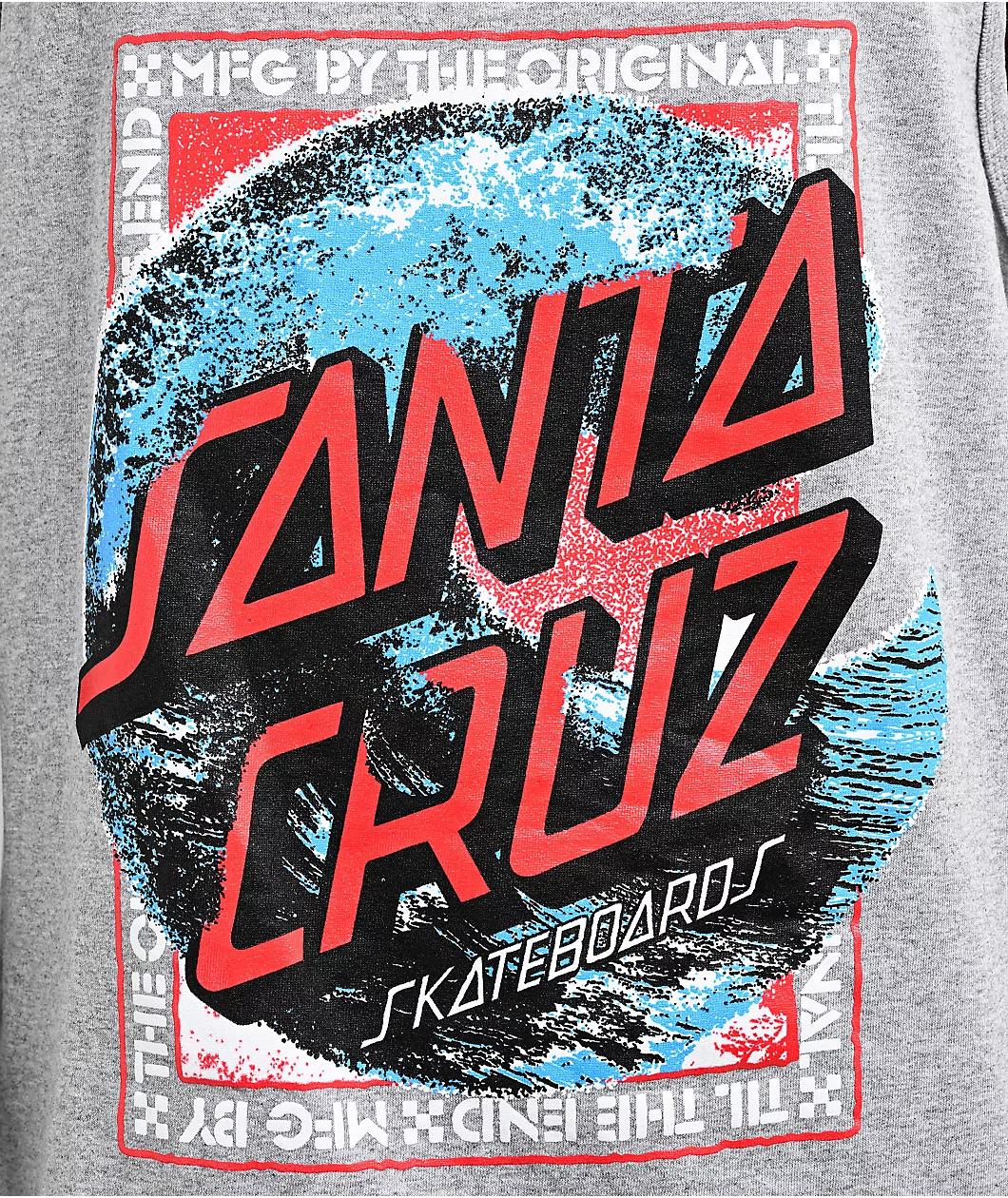 Santa Cruz Breaker Dot Heather Grey Tank Top Product Image