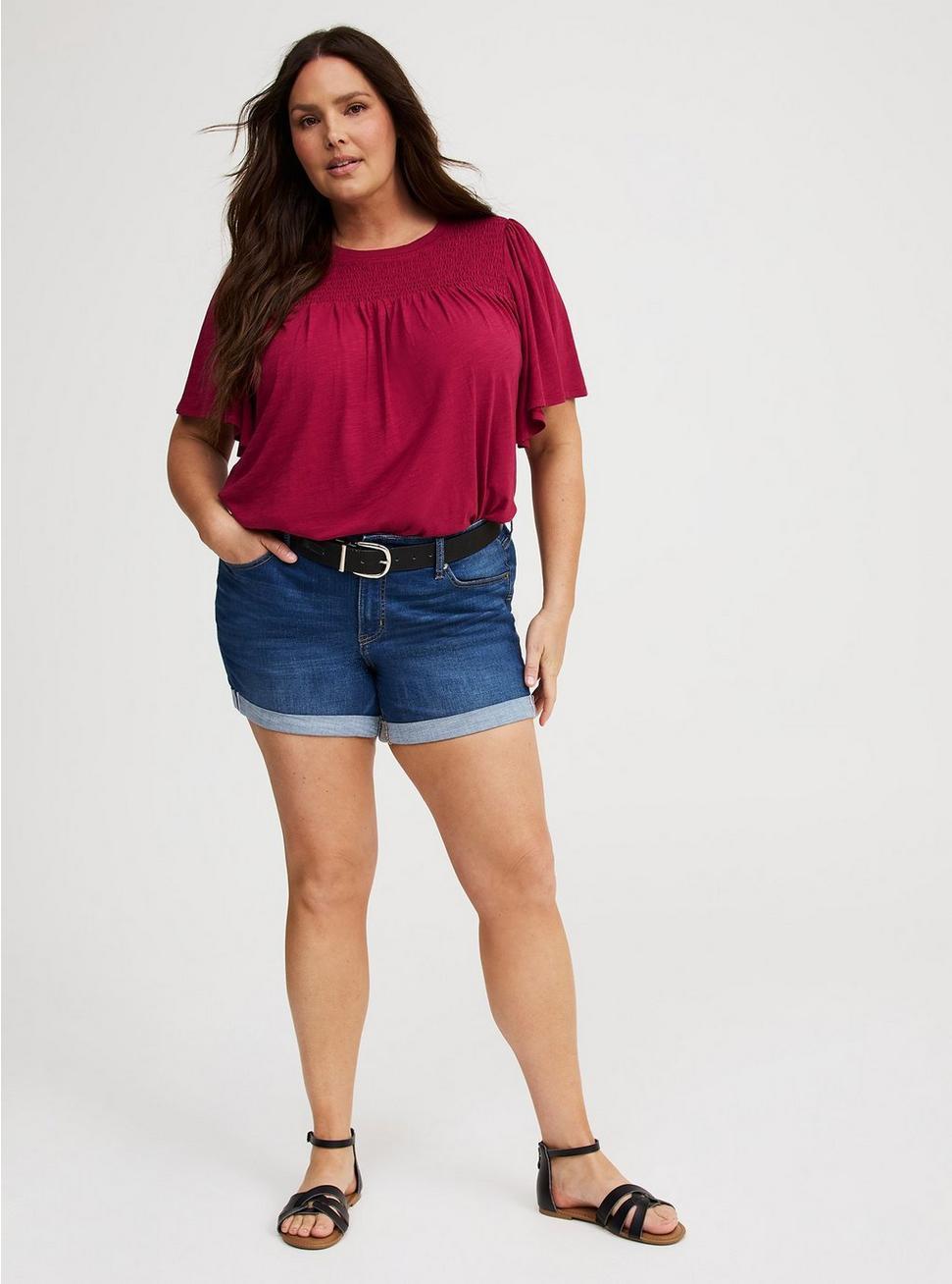 Flutter Sleeve Smocked Top Product Image