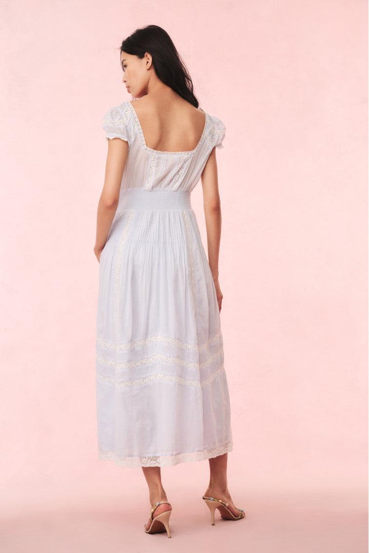 Suvi Cotton Midi Dress - BABY BLUEBELL - BABY BLUEBELL / S Product Image